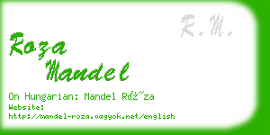 roza mandel business card